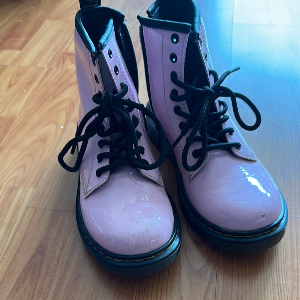 Stylish Pink Lace-Up Women's Dr Martens  Boots